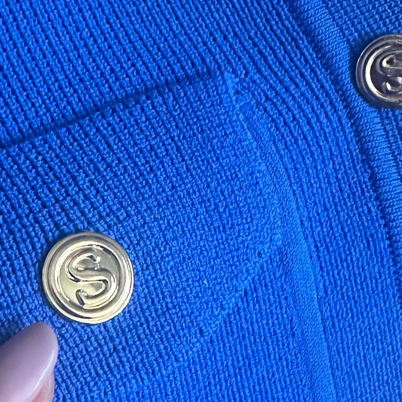Sold ❌Sandro | Fancy Stitch Knitted Cardigan | L I Blue - Picture 13 of 16